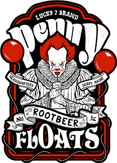 Penny Floats - Merchant - Teevillain - Artist - Barrettbiggers - Pennywise Root Beer Float (605x670)