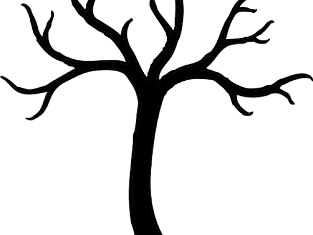 Dead Tree Clipart Curvy - Tree Clipart Black And White (640x480)