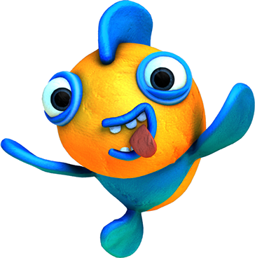 In A Rotating Realm Of Small Inverted Spheres, Fish - Goldfish (364x368)