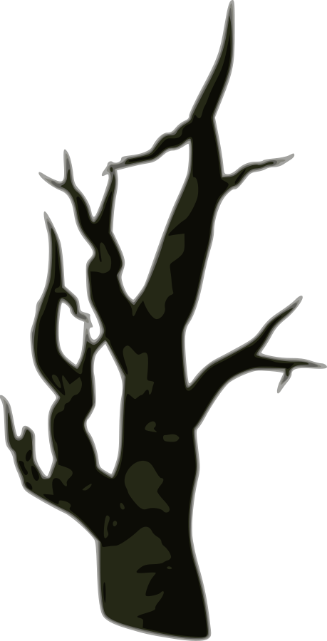 Dead Tree Svg Vector File, Vector Clip Art Svg File - Halloween Tombstone Sticker (rectangle) (459x900)