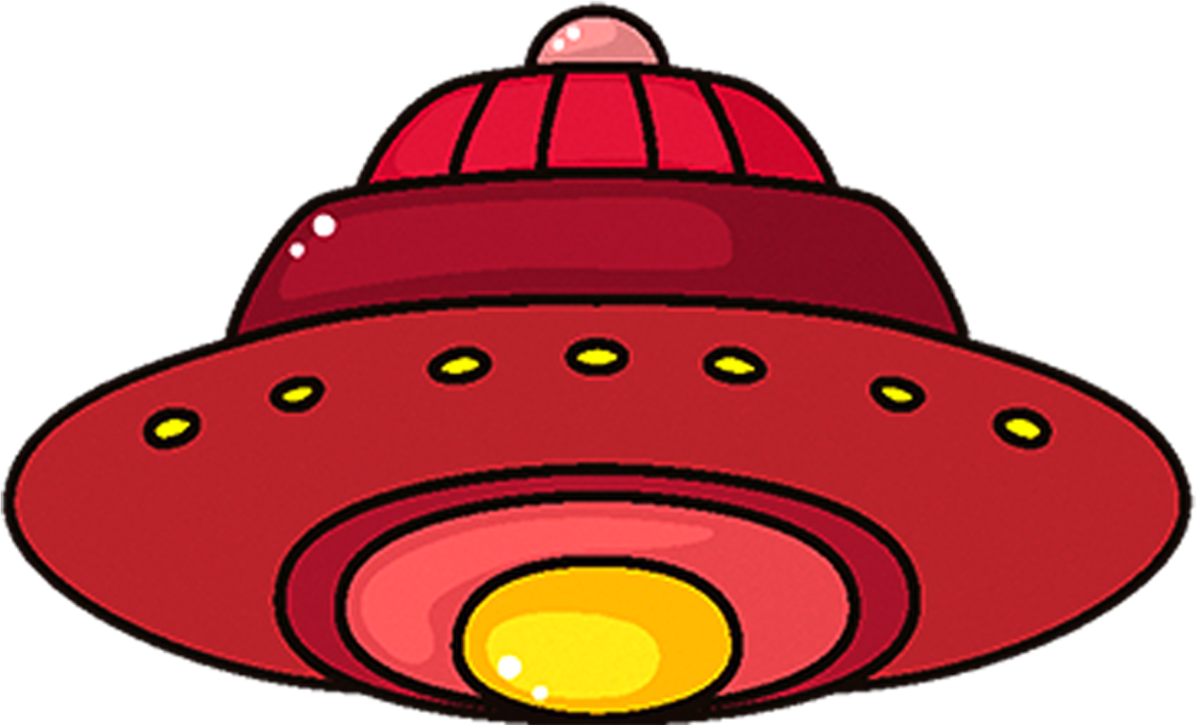 Cartoon Spacecraft Unidentified Flying Object Clip - Clipart Ufo Spaceship Png (1890x1145)