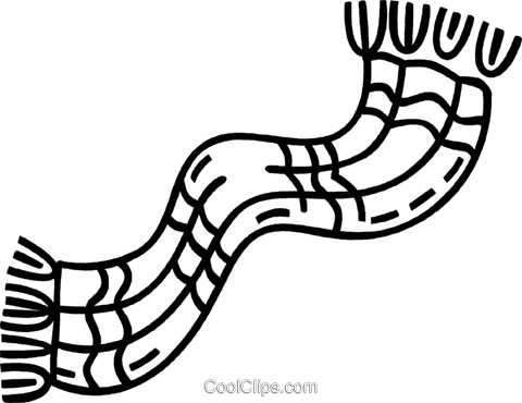 Winter Scarf Royalty Free Vector Clip Art Illustration - Winter Scarf Clip Art (480x370)