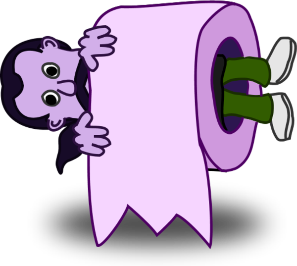 Man Wrapped In Toilet Paper Roll - Toilet Paper (600x537)