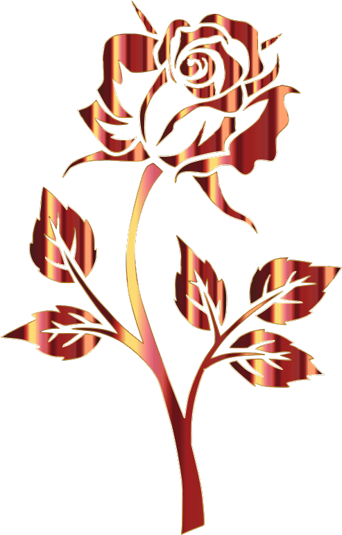 Setangkai Bunga Mawar Hitam Putih (493x771)