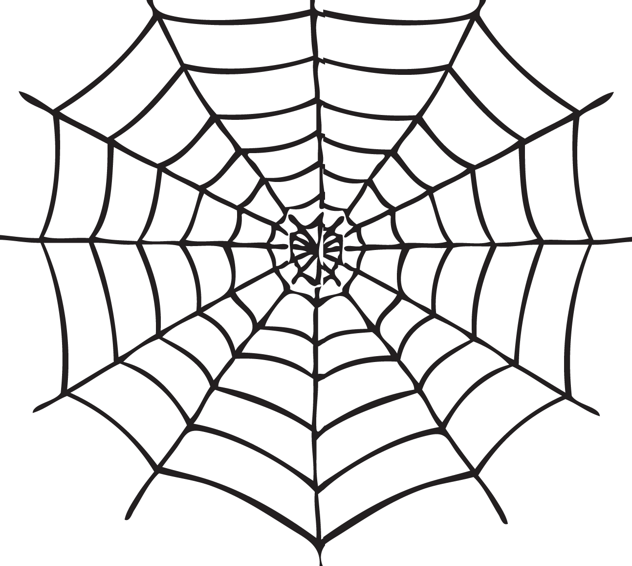 Halloween Spiders Clipart - Clip Art Spider Web (1293x1157)