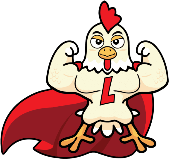 Landry Farms Logo - Weight Lifting Chicken (640x640)