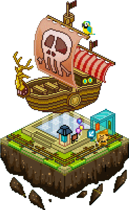 Pirate Ship - Pixel Art Pirate Ship (532x821)