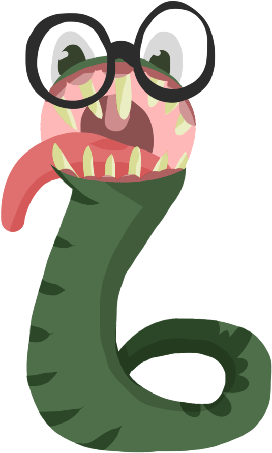 Nerd Worm By Noreentorelli - Silly Worm Framed Art Print - Scoop Black Mini 10" (800x960)