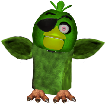 Polly The Pirate Parrot [oc] By Fredbeartheanimatron - Fnaf Polly The Parrot (348x394)
