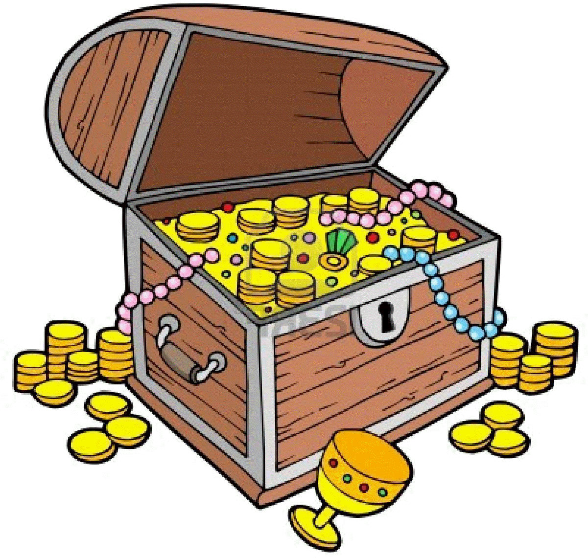 Treasure Chest Clip Art - Pirate Treasure Chest Clipart (1200x1179)