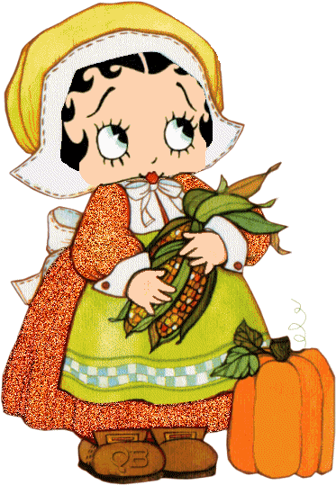 Betty Boop Pictures Archive - Happy Thanksgiving Funny Gif (378x549)