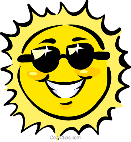Unique Sun Wearing Sunglasses Clipart The Sun Wearing - Cartoon Sun With Sunglasses (444x480)