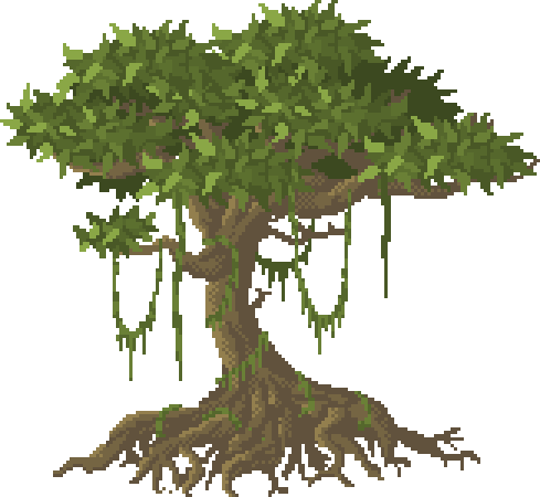 Drawn Plant Jungle Tree - Clipart Jungle Trees (489x450)