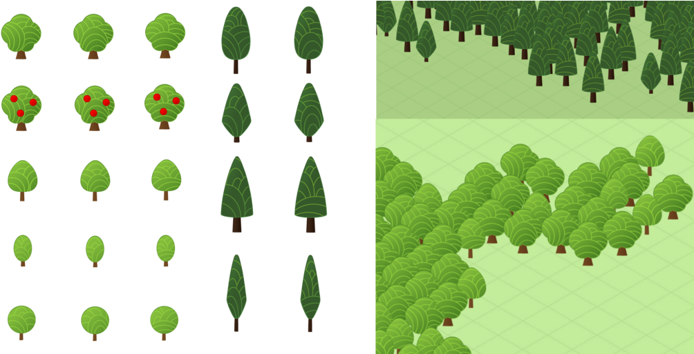 Cute Map Icons - Map Icon Tree Png (1024x512)