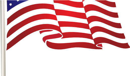 Waving Us Flag Hi - American Flag Clip Art (522x300)