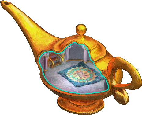 Stage 1 - Magic Lamp Png (500x400)