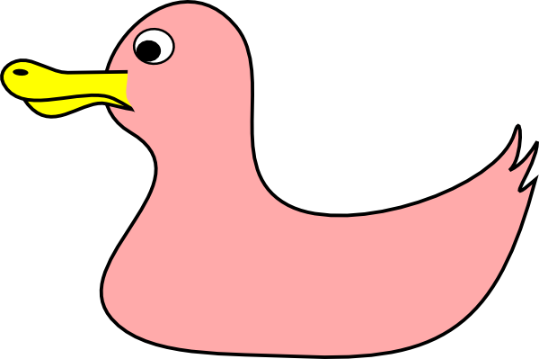 Pink Duck Clip Art At Clker - Duck Clip Art (600x399)