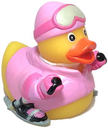 Skier Girl Rubber Duck - Duck (500x500)