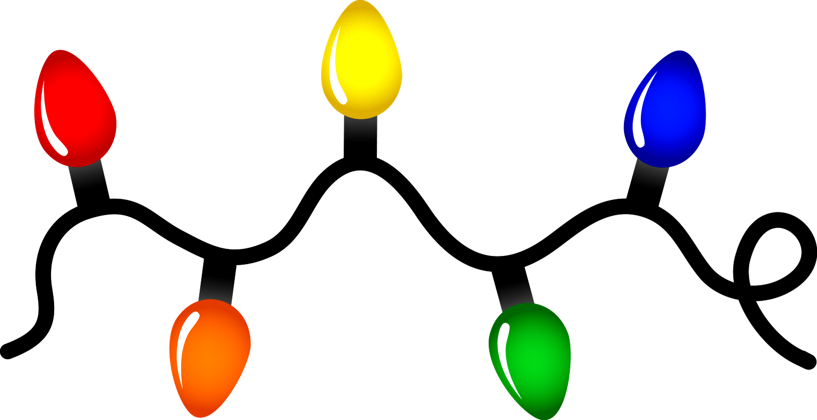 Free Holiday Clip Art Images Clipartbold Clipartix - String Of Christmas Lights (1600x822)