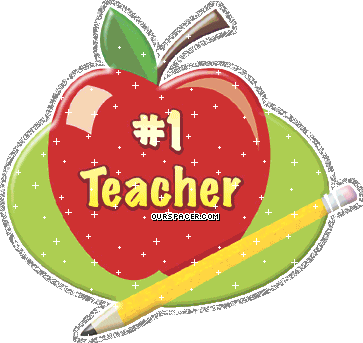 Glitter Clipart Apple - Gif Del Dia Del Maestro (363x343)