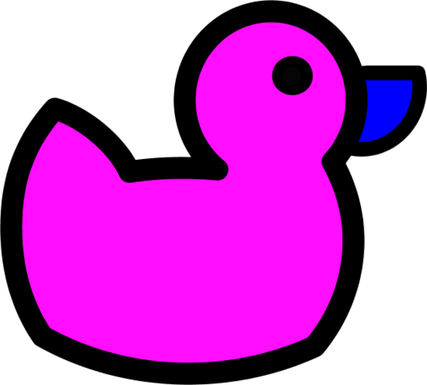 Duck Clipart - Pink Duck Clipart (600x540)