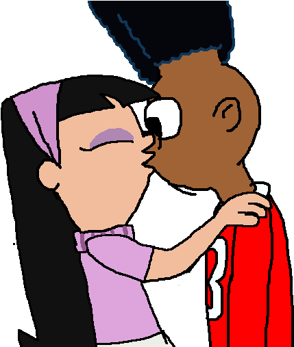 Trixie And Gerald Kissing - Cartoon (900x506)