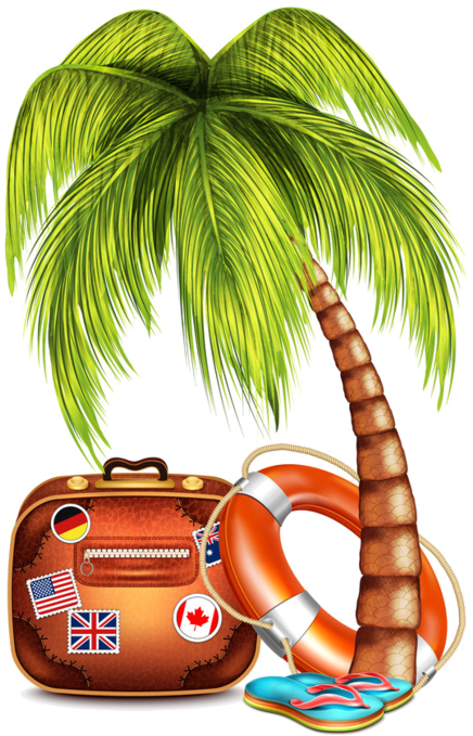Arbres - Page - Palm Tree And Beach Png (600x764)