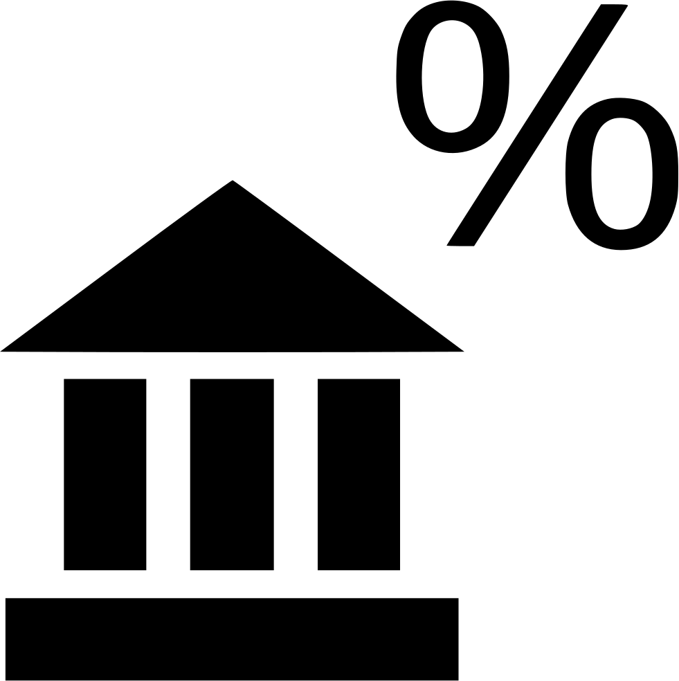 Banking Bank Percent Comments - Bank Interest Icon (981x984)