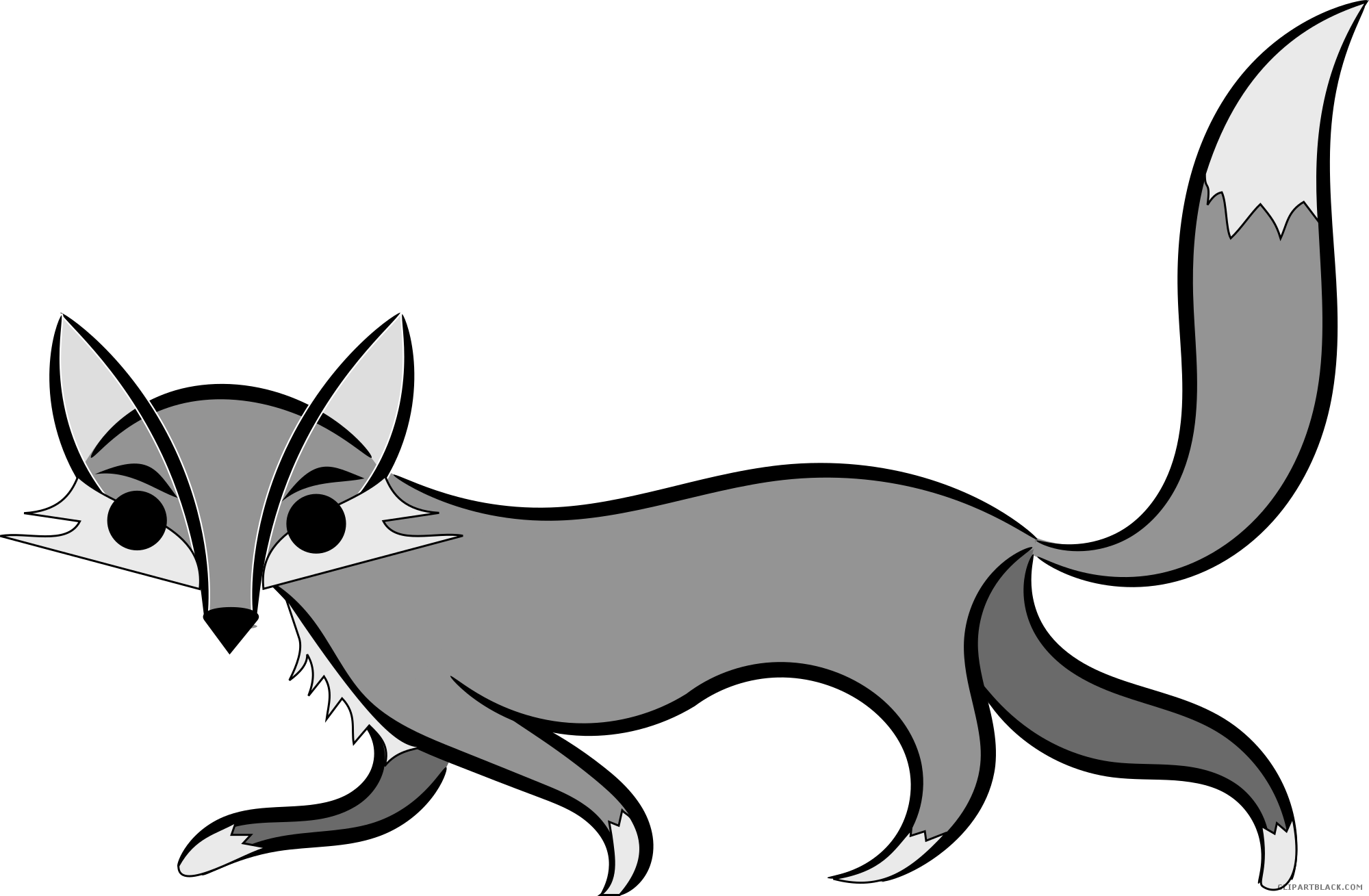 Fox Animal Free Black White Clipart Images Clipartblack - Oh- Für Fuchs-grund! Mousepads (2000x1309)