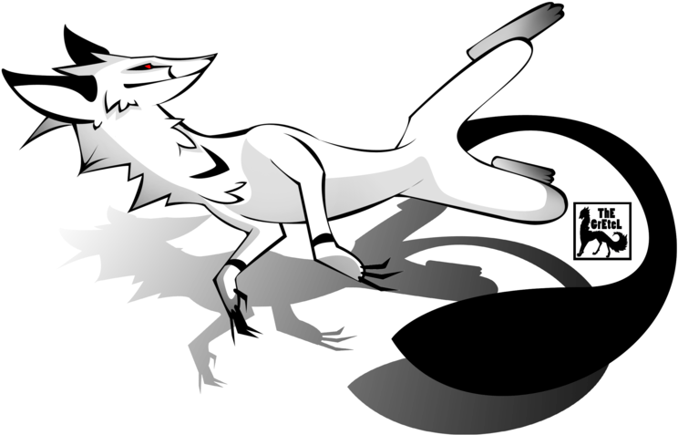 Ghost Fox By Thegretel - Cartoon (800x566)