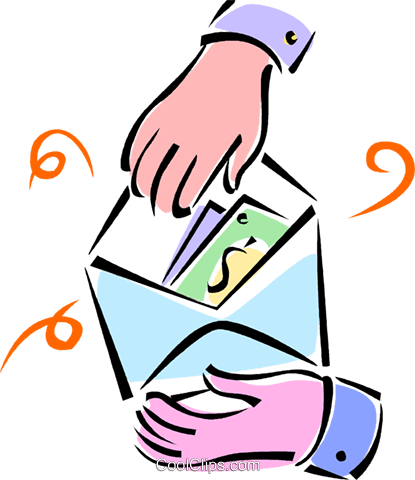 Hands Opening An Envelope Royalty Free Vector Clip - Hands Opening An Envelope Royalty Free Vector Clip (415x480)