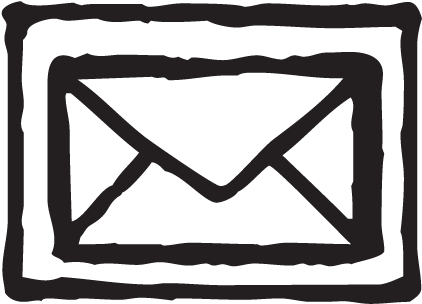 Envelope Postmark Wall Art Decal - Email Icon (451x451)