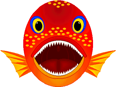 Tropical Fish Clipart Colored - Animated Gif Fish Swimming (400x300)