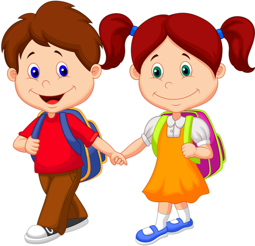 School Kids Clipart - School Girl And Boy Clipart (640x640)
