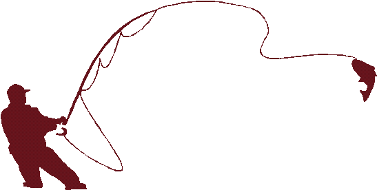 Man Fishing Silhouette Clipart - Man Fishing Silhouette (556x306)