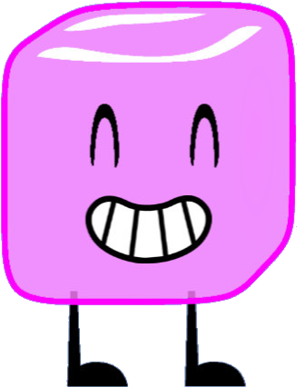 Pink Ice Cube 1 - Bfdi Pink (369x441)