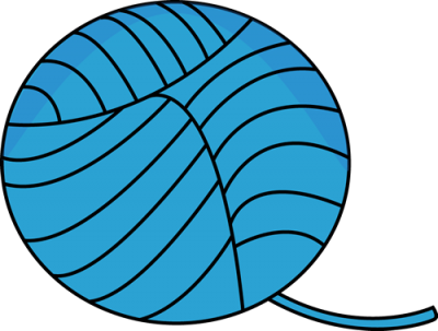 Blue Ball Of Yarn Clip Art Image Large Ball Of Blue - Wol Telkeing (400x303)