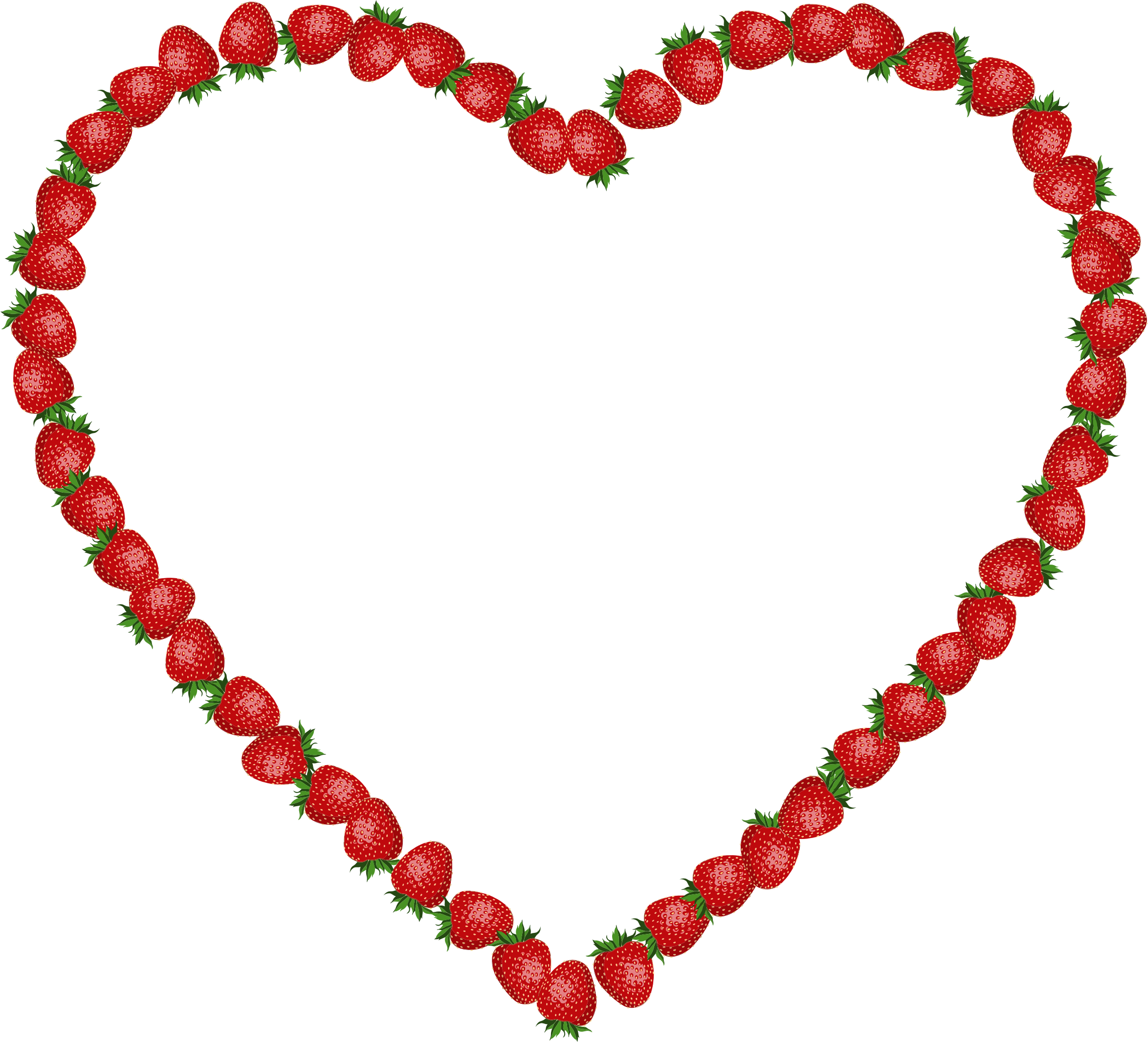 Heart - Coração De Morango Png (2348x2130)