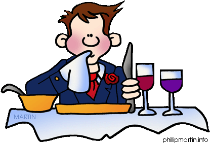 Homeschool - Good Table Manners Clipart (455x309)