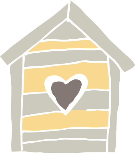 Clipart Bird House With Heart - Clip Art (432x491)