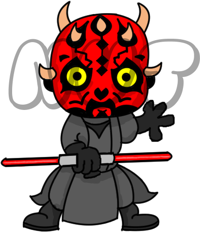 Darth Maul Watermark By Thedonutman99 - Cartoon (500x500)