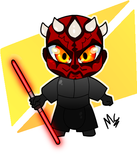 Darth Maul By Flower In Torn Jeans - Cartoon (640x640)