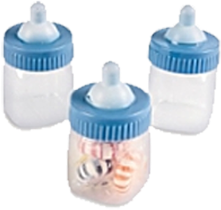 Plastic Blue Baby Bottle Containers - Fun Express Pastel Blue Baby Bottle Containers (1 Dz) (480x480)