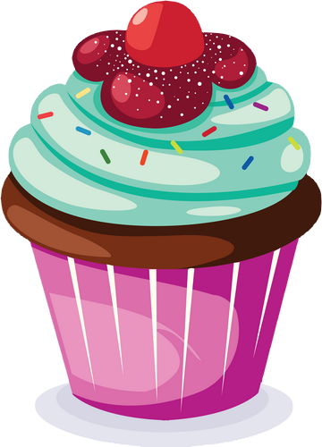 These Are The Sweetest Cupcakes That You Have Ever - Cupcake Vintage Vector Png (360x500)