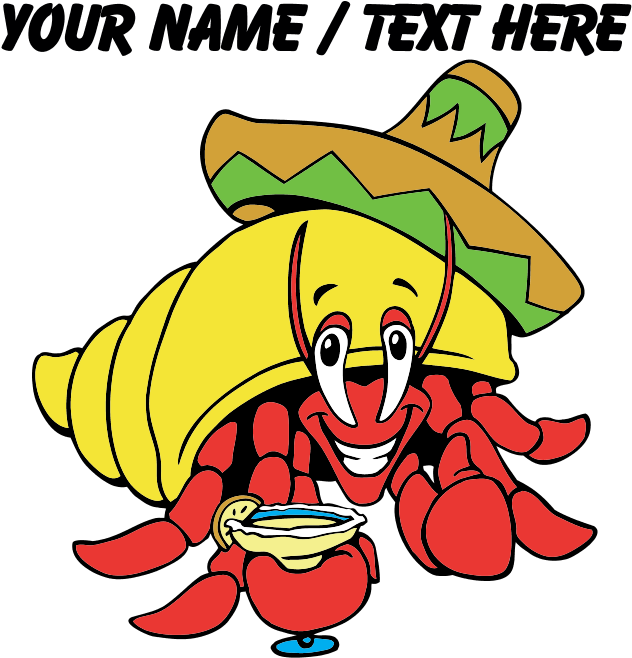 Custom Mexican Hermit Crab Shower Curtain - Design Greeting Cards (pk Of 10) (700x700)