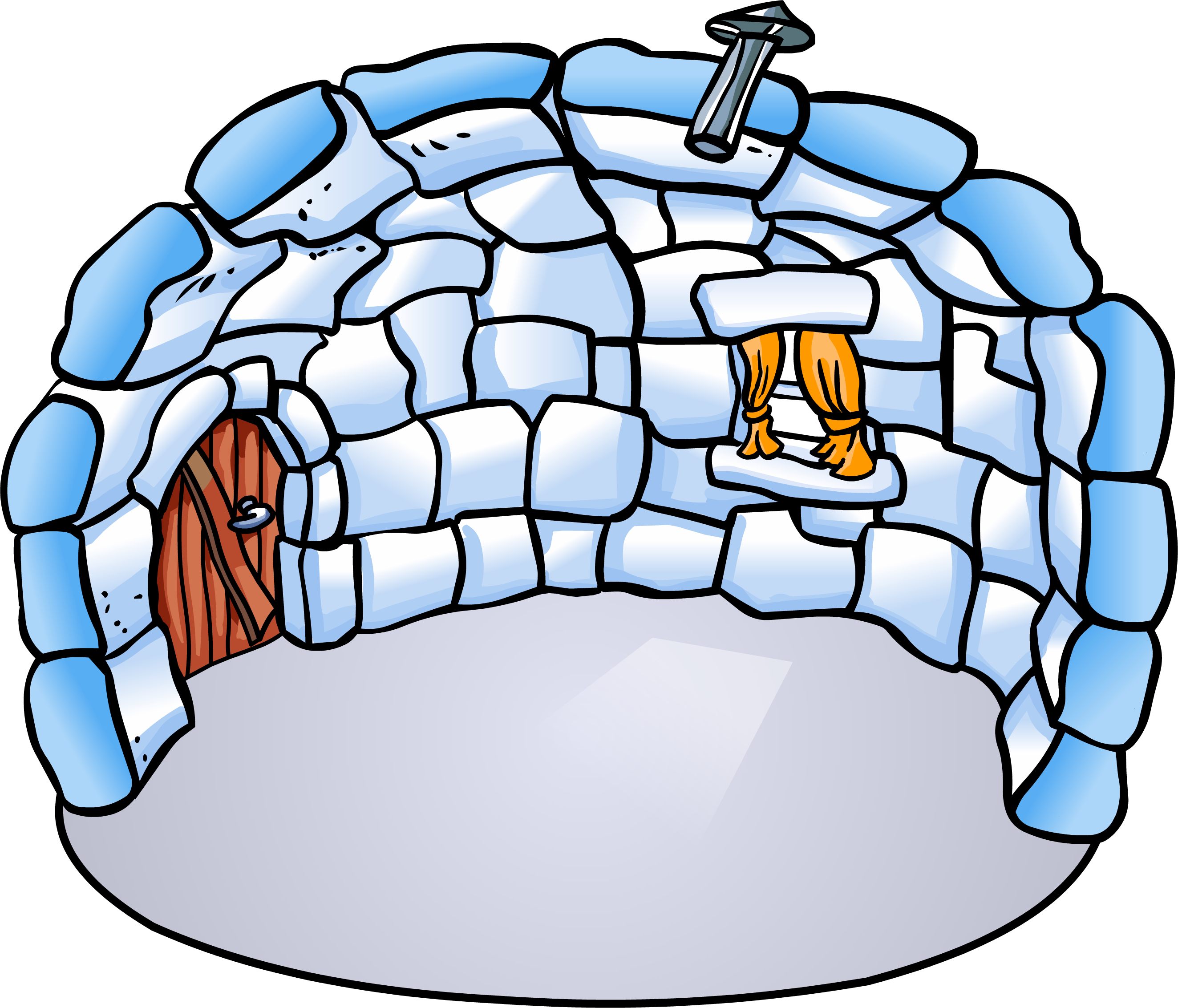Imagine If Igloos Became 3d - Igloo Club Penguin (2647x2265)