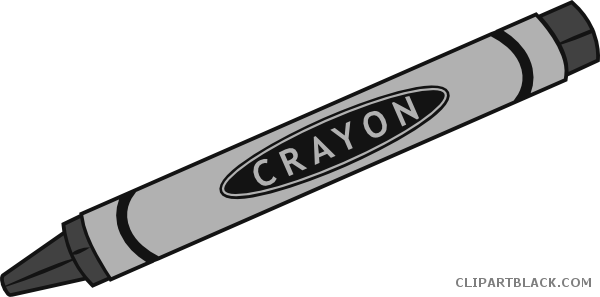 Crayon Tools Free Black White Clipart Images Clipartblack - Crayon Tools Free Black White Clipart Images Clipartblack (600x297)