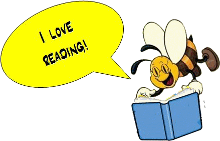 Bank Building Clip Art Download - Bee Reading Book Clipart (489x331)