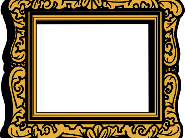 Portrait Clipart Framed - Transparent Frame Clipart Gold (640x480)