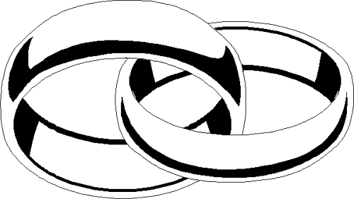 Alliance Image Clipart - Dessin Bague De Mariage (500x281)